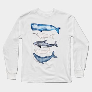 Watercolor Whales Long Sleeve T-Shirt